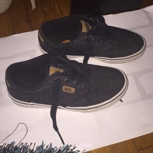 vans suede checkers slip on